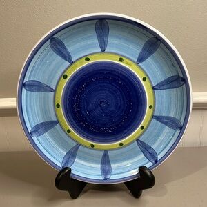 Caleca Blue Moon Plate Hand Painted, Italy, Discontinued